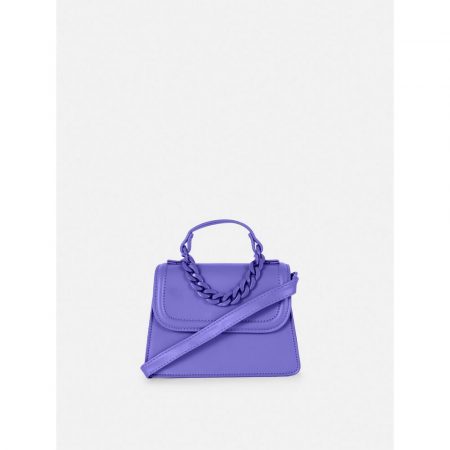 Bolso con cadena color lila