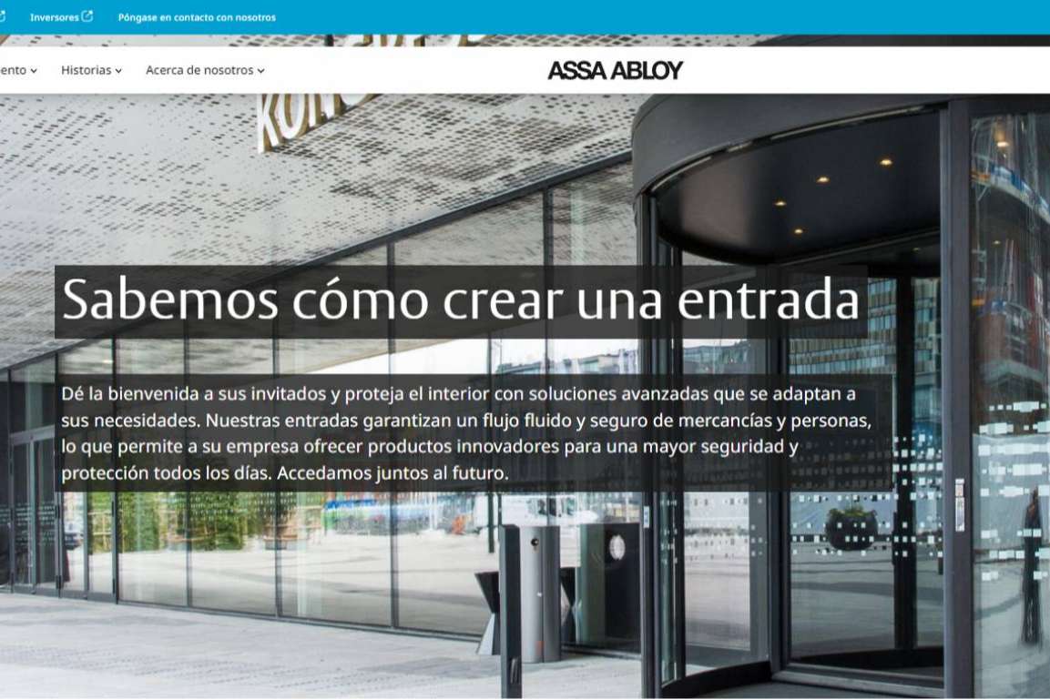 Facilitar la experiencia de los clientes con el lanzamiento de la página web mejorada de ASSA ABLOY Entrance Systems