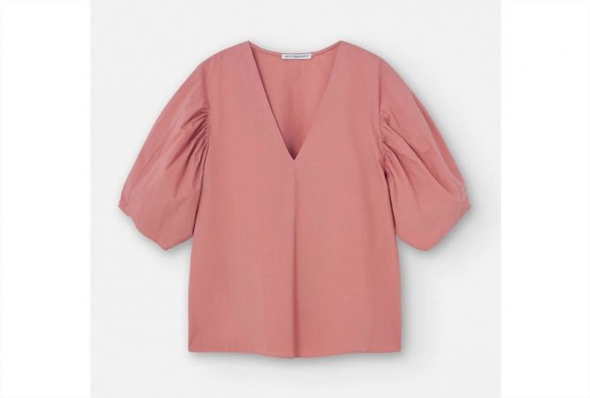 Blusa de mujer de manga corta con escote de pico el corte inglés