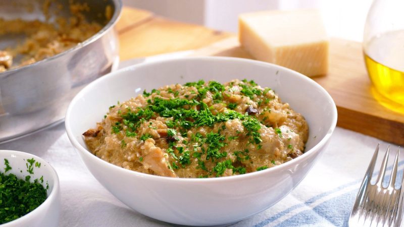 INGREDIENTES DEL RISOTTO DE QUINOA