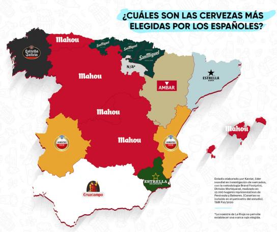 Las cervezas más consumidas en España según la zona