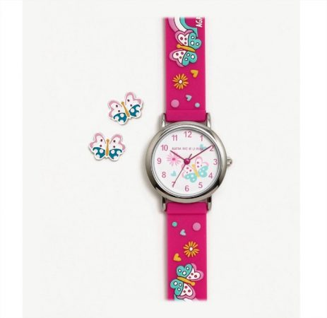 Reloj de mujer Ágatha Ruiz de la Prada Fantasía Mariposa AGR296 de silicona rosa