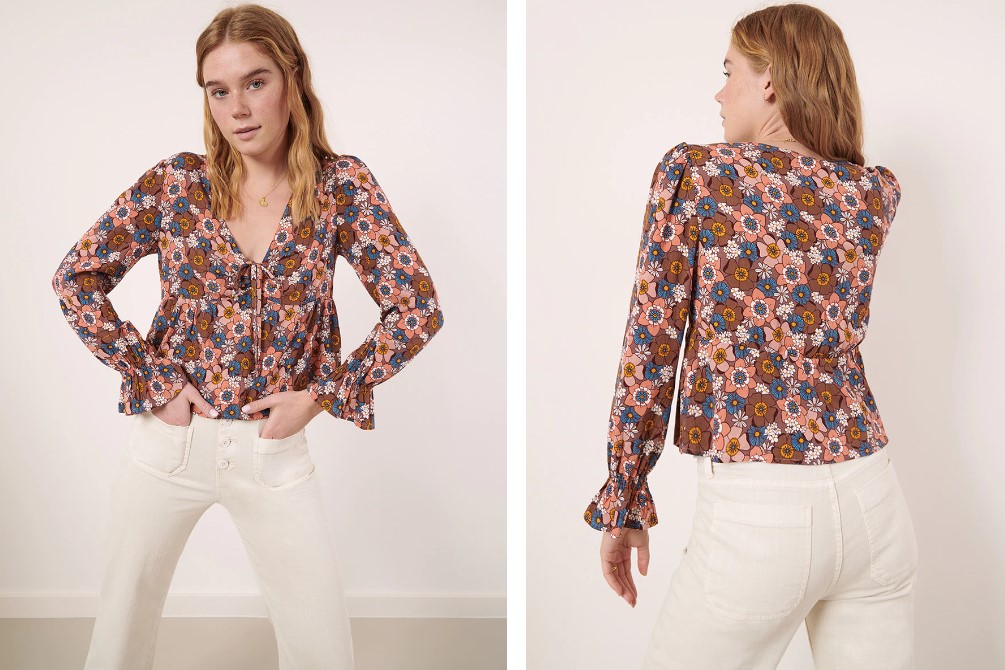 Blusa estampada floral de El Corte Inglés