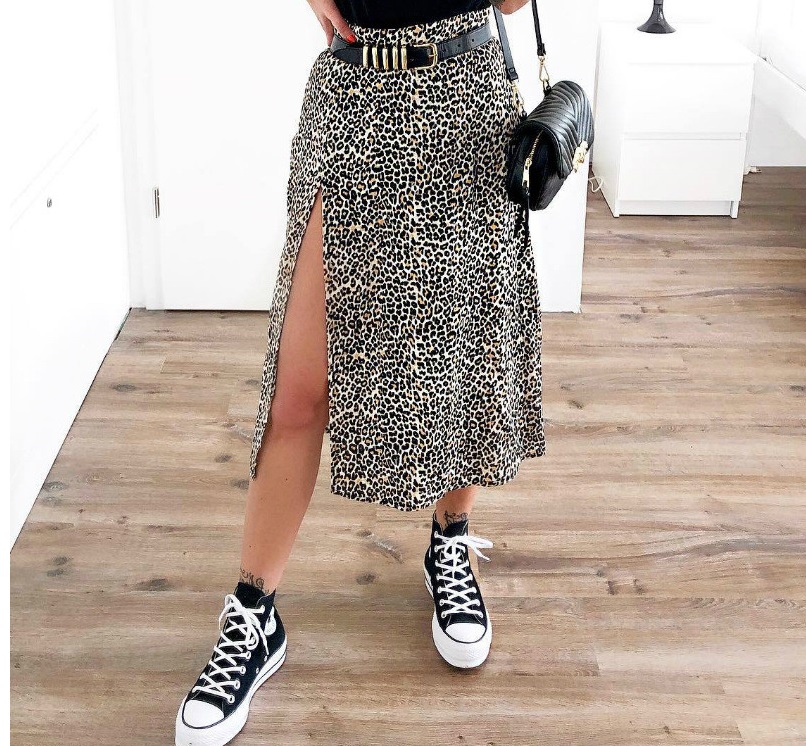 falda estampado leopardo