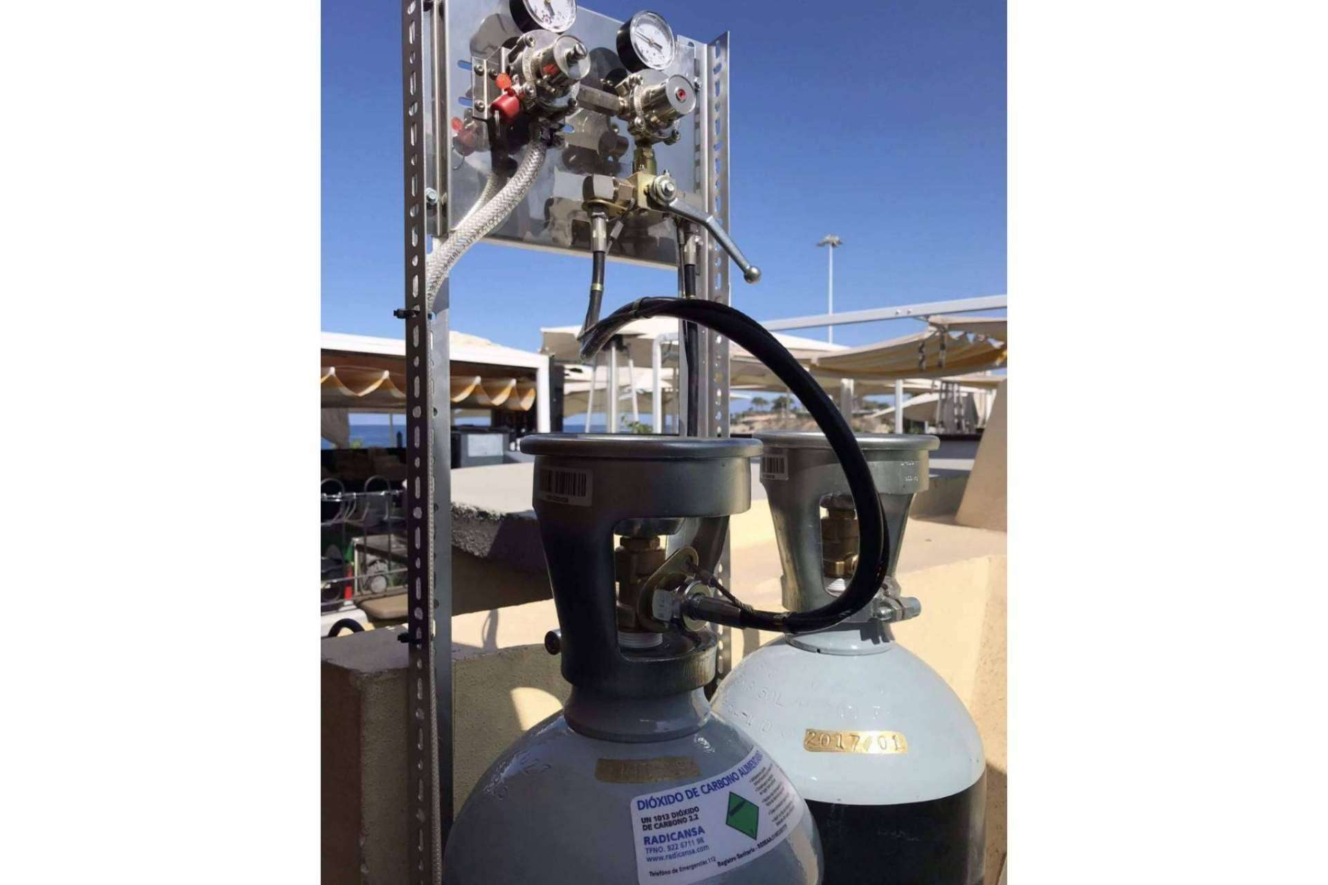 Botellas de CO₂ para la presurización de barriles en el sector de la hostelería