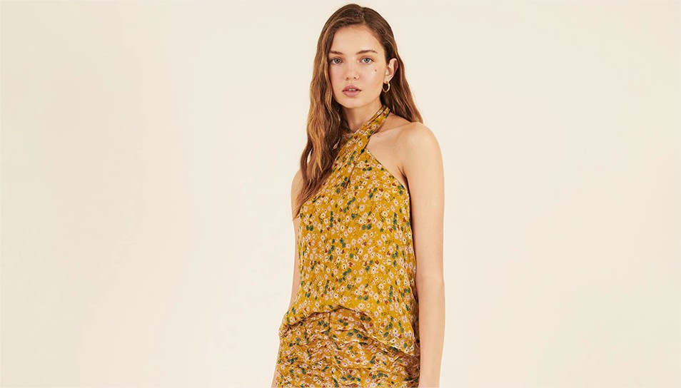 top estampado flores brownie el corte ingles