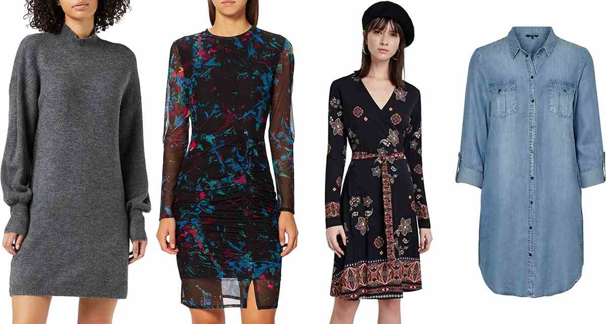 Desigual, Moda y más: vestidos manga larga para marcar la diferencia este con buen en Amazon