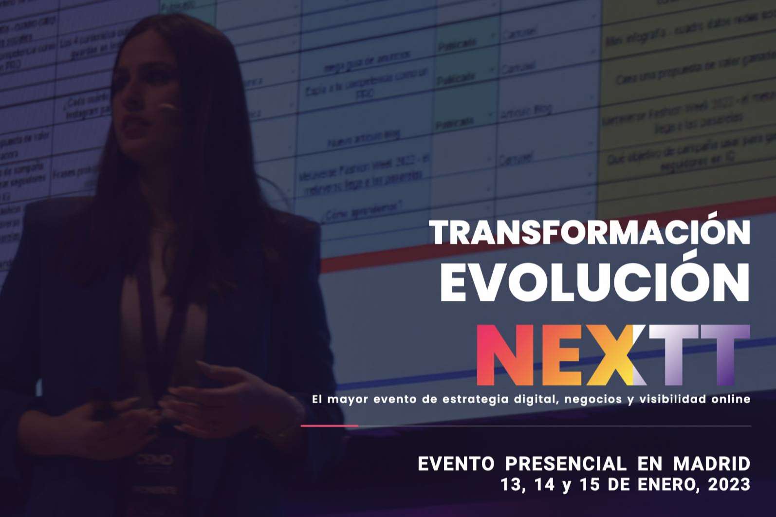 Aprender cómo crear un negocio digital de éxito en NEXTT, un evento organizado por Ana IVARS