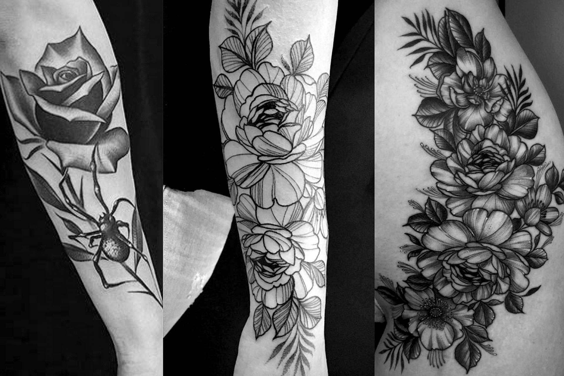 Decorar la piel con los tatuajes de flores de Steel of Doom