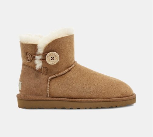 Botines de mujer en camel planos con forro interior de pelo y cierre elastico con boton Merca2.es