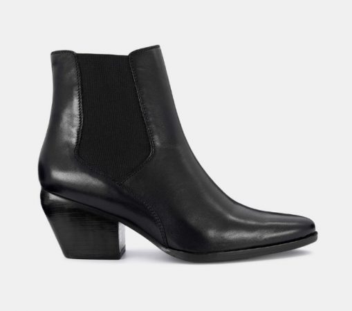 Botines de mujer en negro tipo cowboy chelsea con puntera afilada y tacon bloque el corte ingles Merca2.es