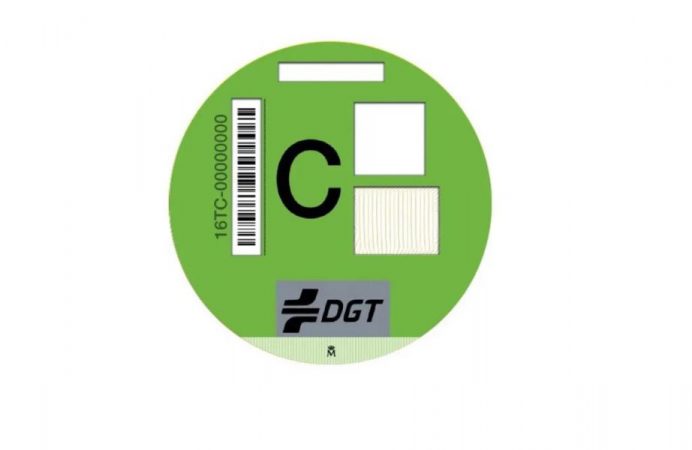 Etiqueta C color Verde de la DGT