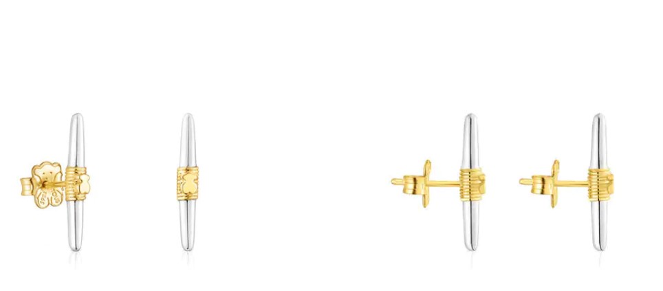 Pendientes de plata y plata Vermeil Lure de Tous
