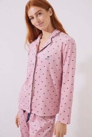 Pijama camisero largo terciopelo A Neighbor Blonde