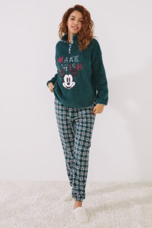 Pijama largo polar borreguito de Mickey Mouse