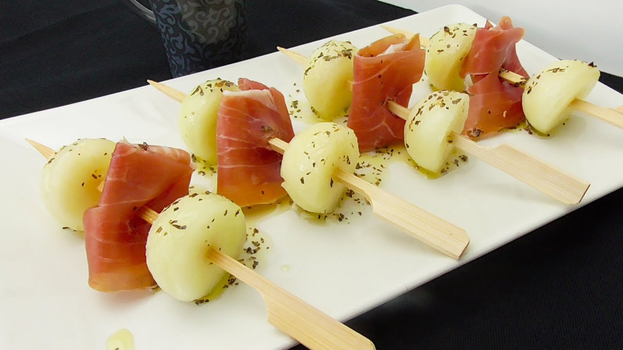 Brochetas de melón con jamón: el mejor entrante para Navidad