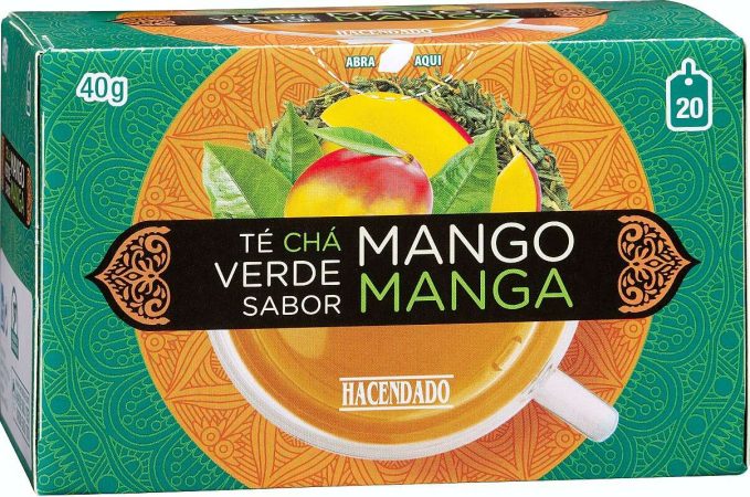 Té verde de sabor a mango de Mercado