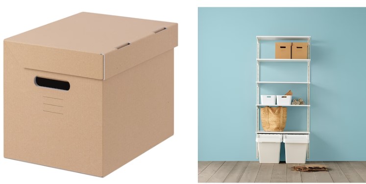 Caja con tapa marrón de Ikea