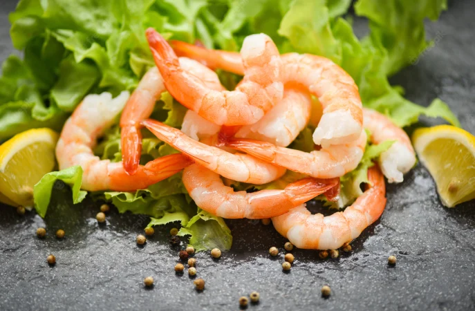 Ingredientes del arroz meloso con setas y gambas para 3 personas