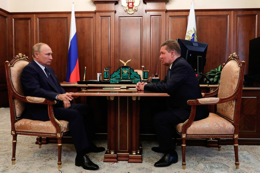 Alexey Miller, CEO de Gazprom -Vladimir Putin, presidente de Rusia