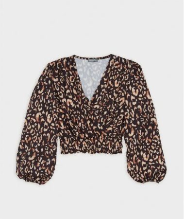 Blusa de mujer corta de animal print el corte ingles Merca2.es