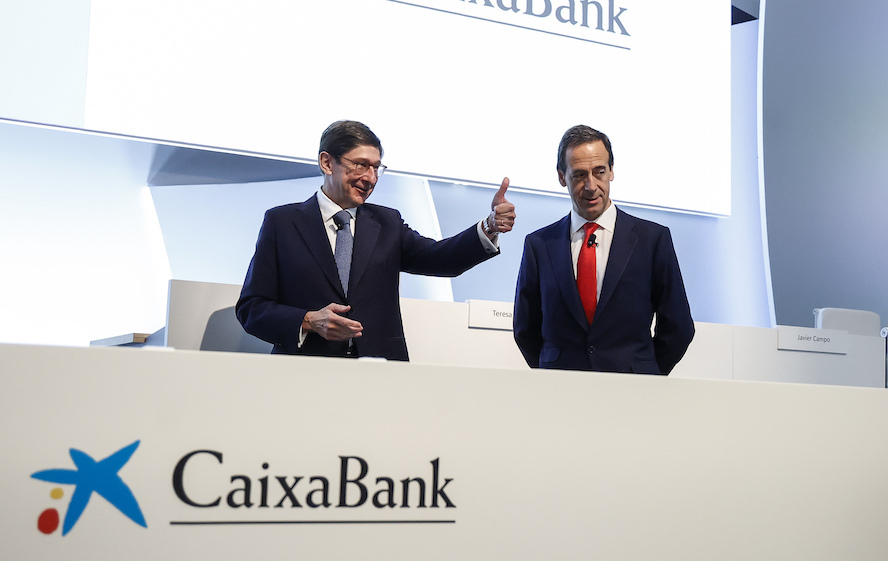 Goirigolzarri (izq.) y Gortázar (dcha.), presidente y CEO de CaixaBank