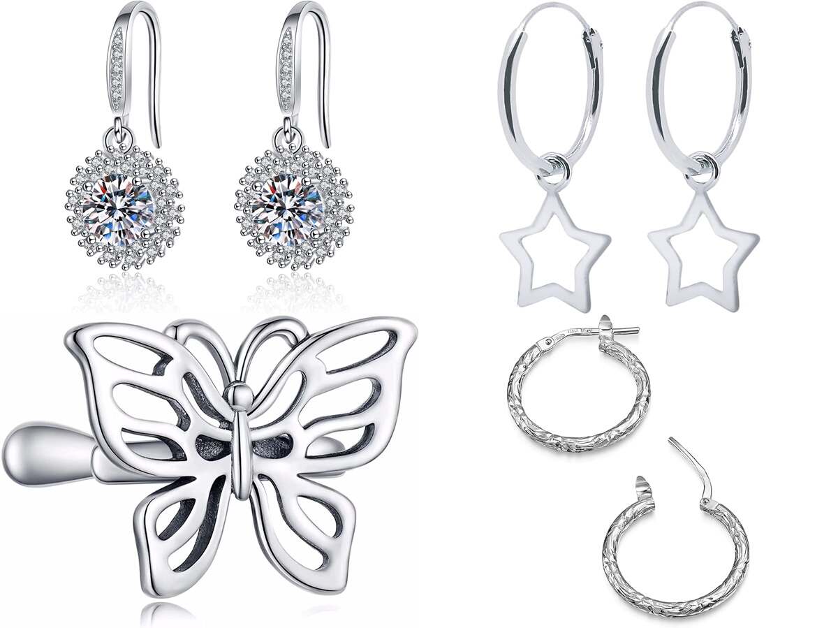 Pendientes de plata muy económicos de Amazon que nada tienen que envidiar a Tous y Pandora