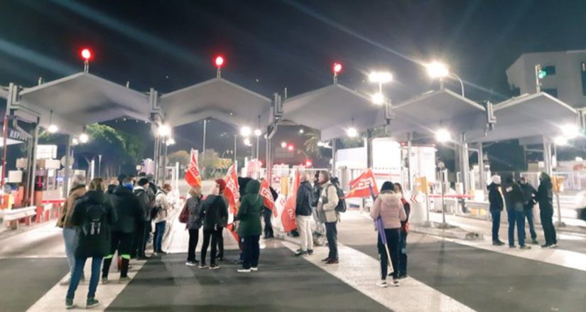 La guerra de CC OO y UGT pone en riesgo la campaña de Mercabarna 1 Merca2.es Piquetes de CC OO en las puertas de Mercabarna