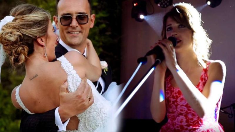 Virginia cantó en la boda de Risto Mejide
