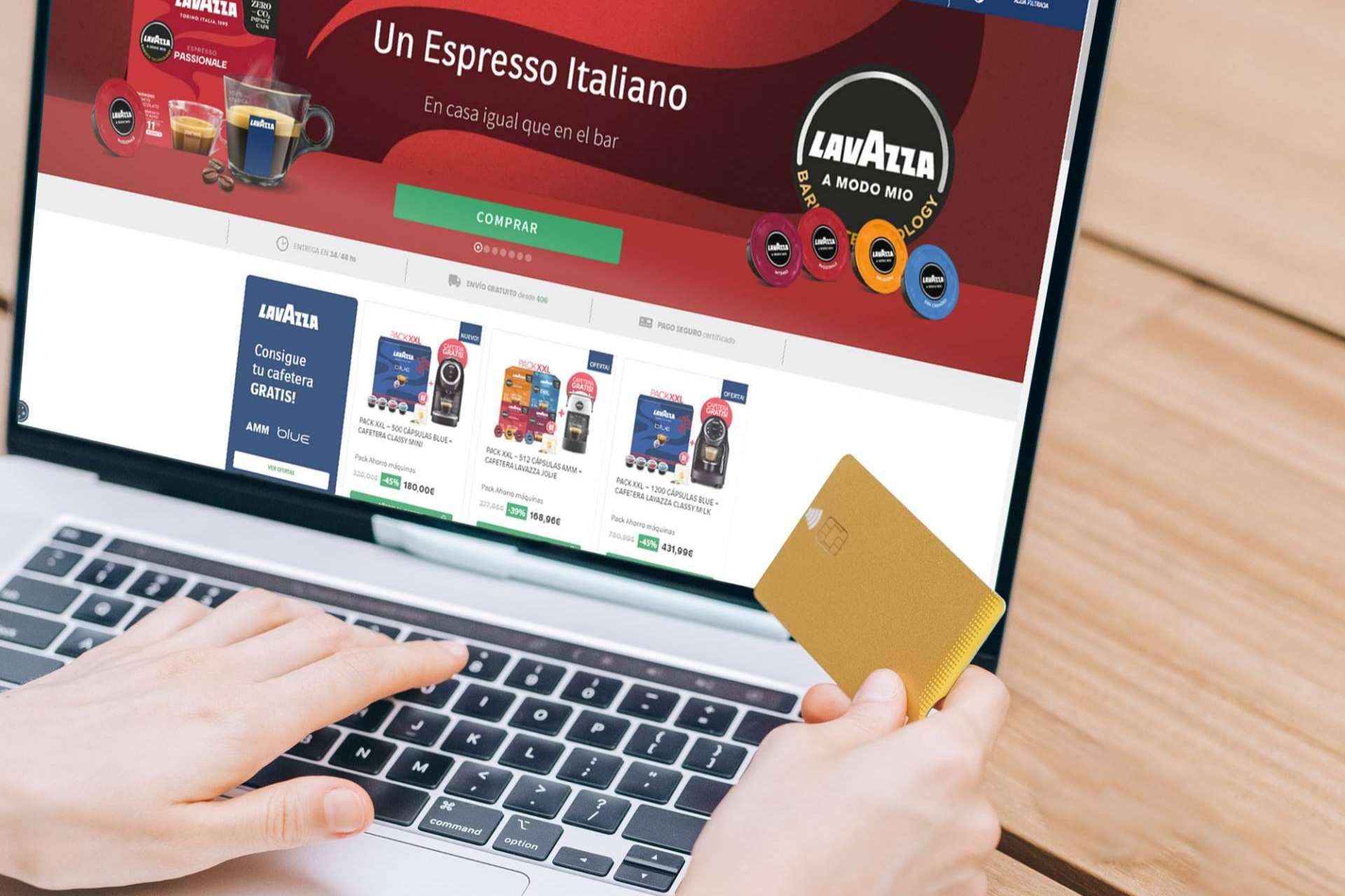 El e-commerce donde se pueden conseguir todos los productos de Lavazza, tienda Espressa Coffee& Water