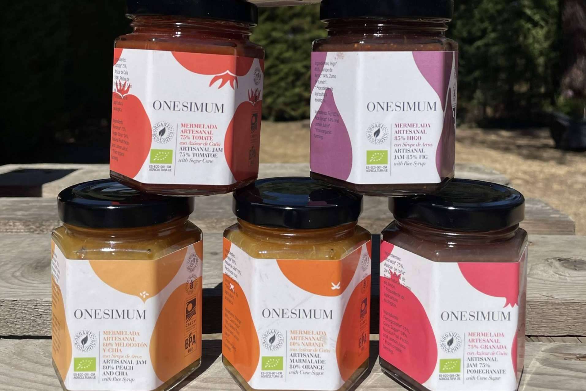 Las mermeladas ecológicas, productos de calidad elaborados en España, con Onesimum