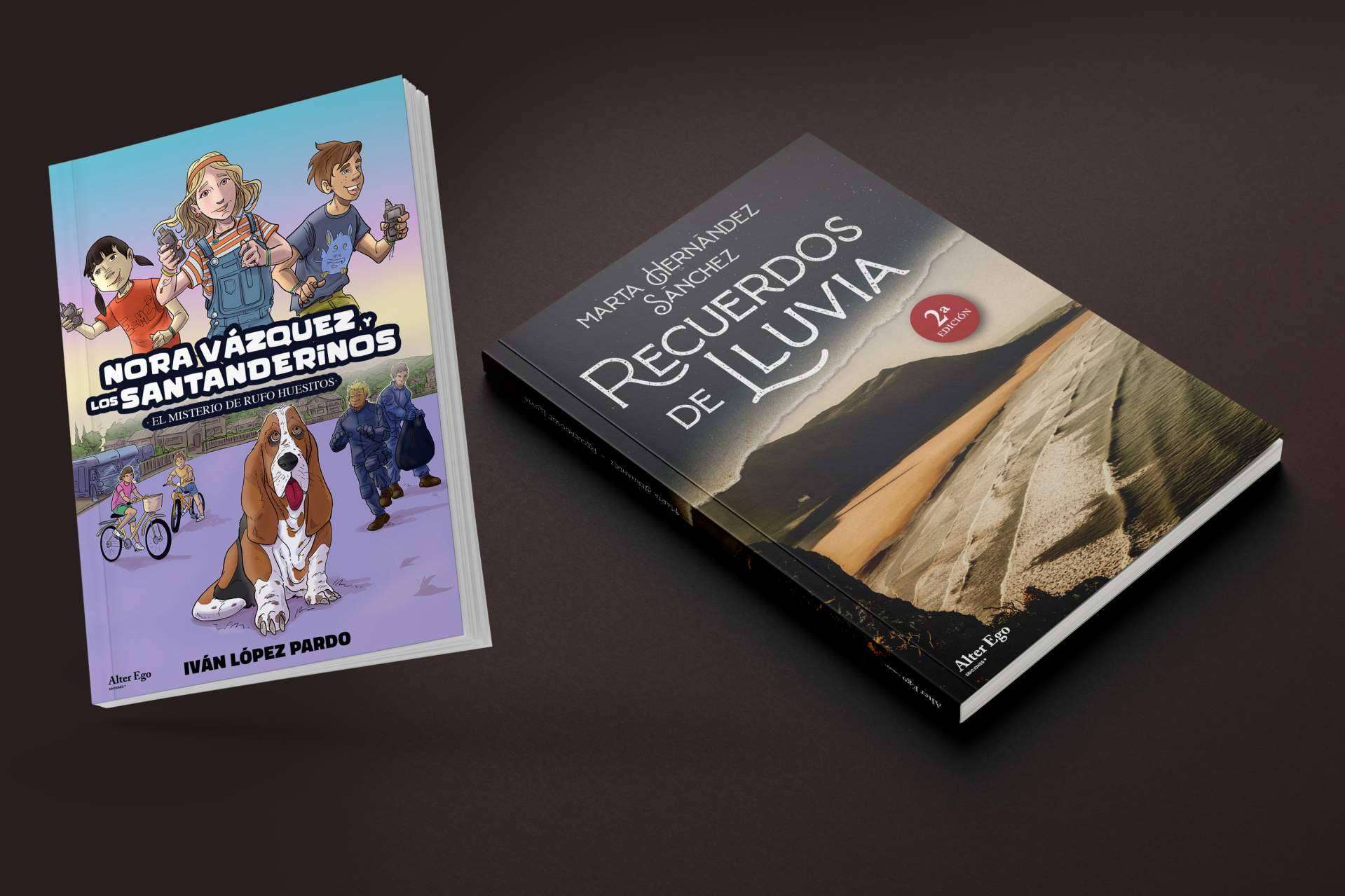 ¿Cuáles son las novedades de Alter Ego ediciones? ‘Nora Vázquez y los Santanderinos’ de Iván López Caro y ‘Recuerdos de Lluvia’ de Marta Hernández