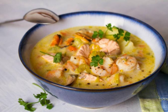 La importancia del fumet de la sopa de pescado