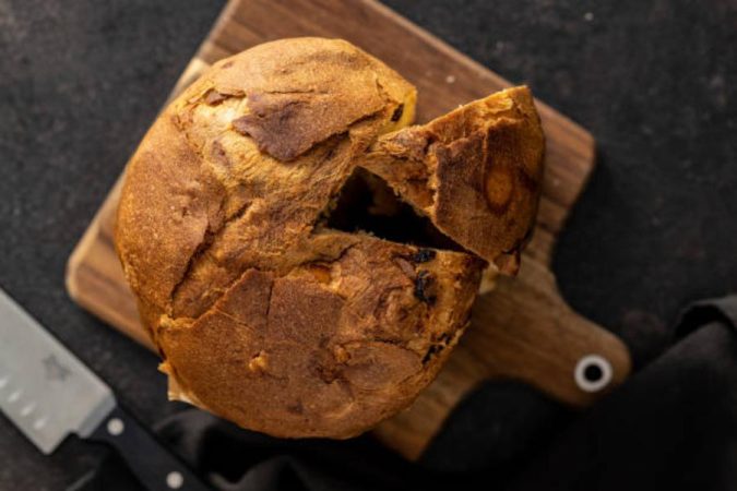 Preparación del panettone