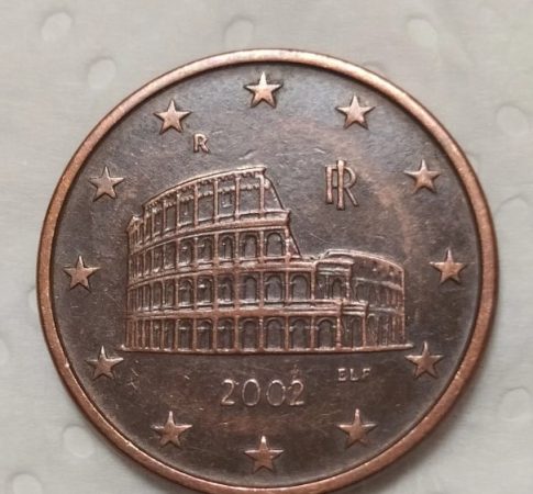 5 céntimos de Italia del año 2002