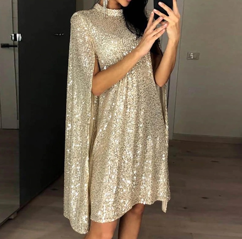 vestido con estilo capa