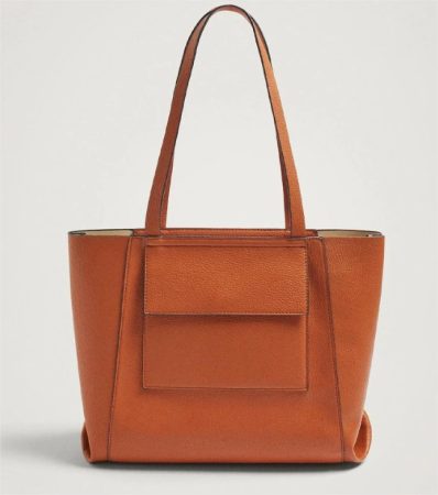 Bolso de hombro estilo shopper en marrón