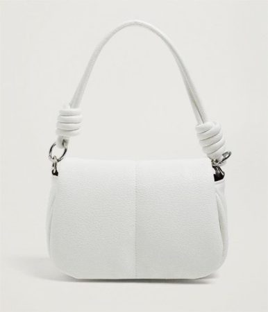 Bolso de hombro liso en blanco el corte ingles