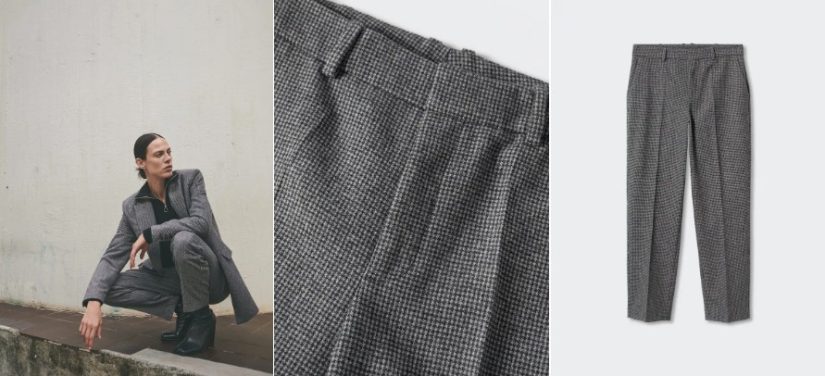 Pantalón traje slim fit lana