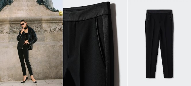 Pantalón detalle satinado
