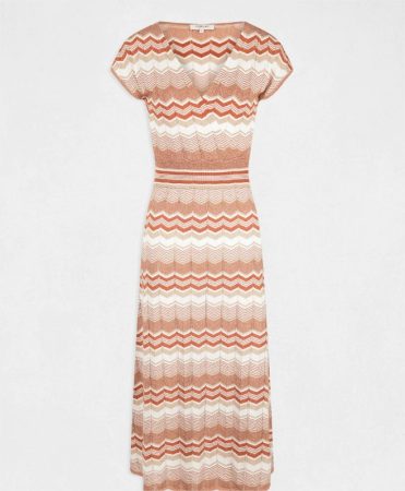 Vestido de punto largo con escote cruzado Merca2.es