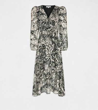 Vestido midi cruzado estampado paisley Merca2.es