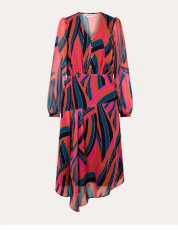 Vestido midi estampado con bajo asimetrico Merca2.es
