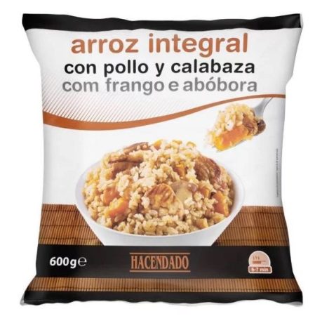 Arroz integral con pollo y calabaza de Hacendado