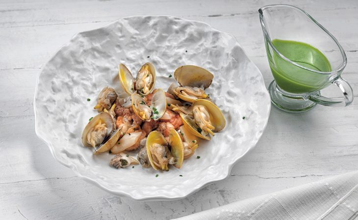 Mollejas con almejas