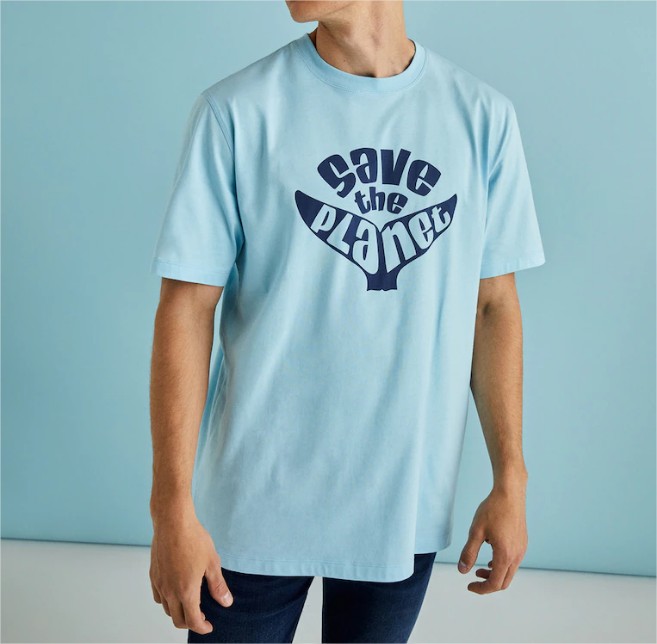 camiseta save the planet green coast