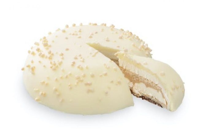 Tarta de crema de avellana blanca congelada