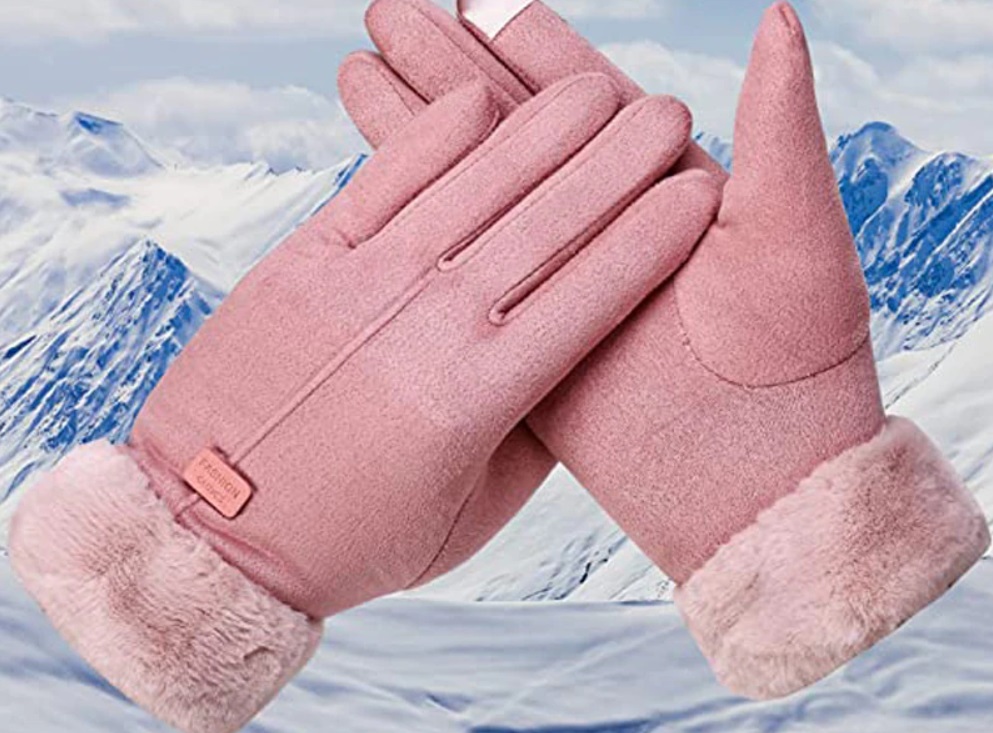 guantes suaves de pelo