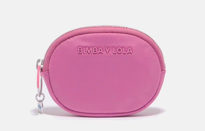 monedero ovalado nylon rosa bimba y lola el corte ingles