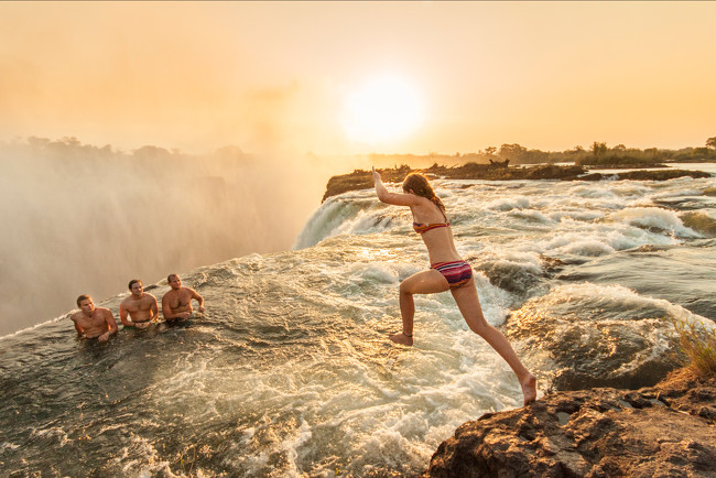 Piscinas espectaculares: Devil's Pool (Cataratas Victoria)